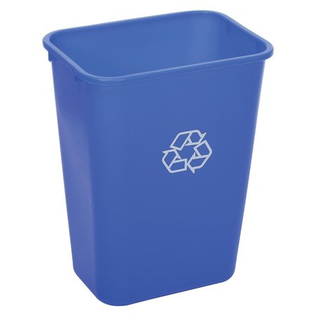GLOBAL INDUSTRIAL Deskside Recycling Bin, Blue, Plastic 261879BL
